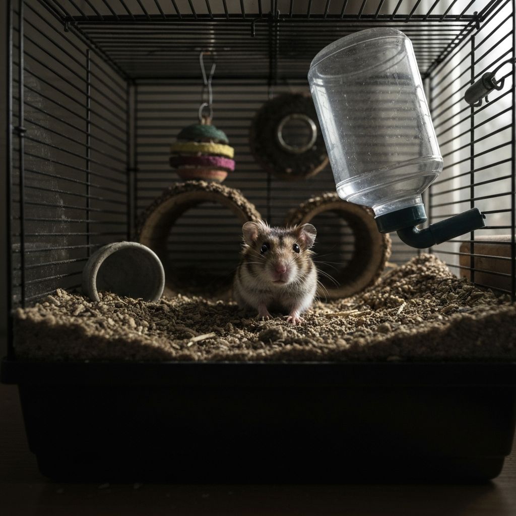 Ambiente inadequado para pequeno animal exótico